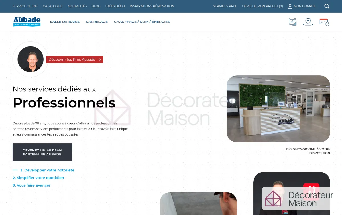 Capture : SERVICE PRO | Espace Aubade